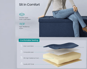 The Shopsite Home-living Ottoman with storage Ottoman with storage