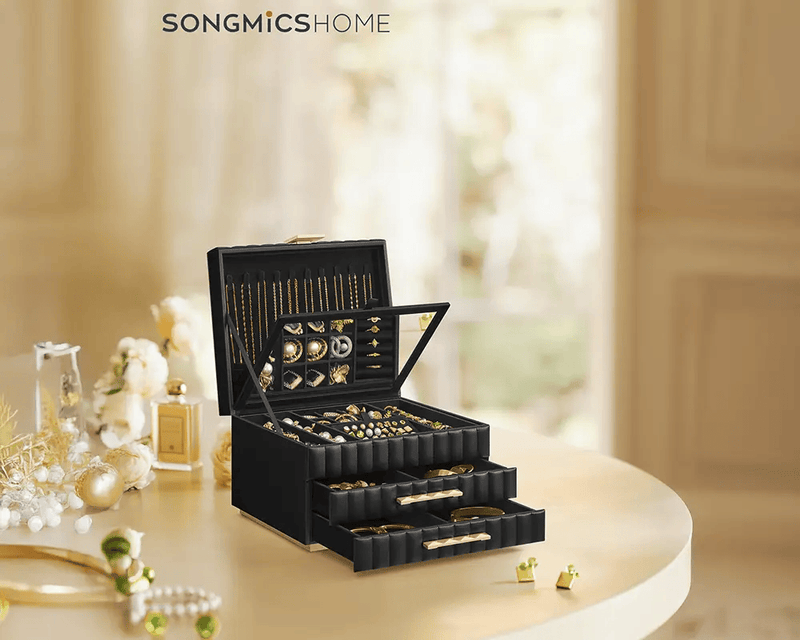The Shopsite Jewellery-watches Jewellery Box with Mirror Jewellery Box with Mirror