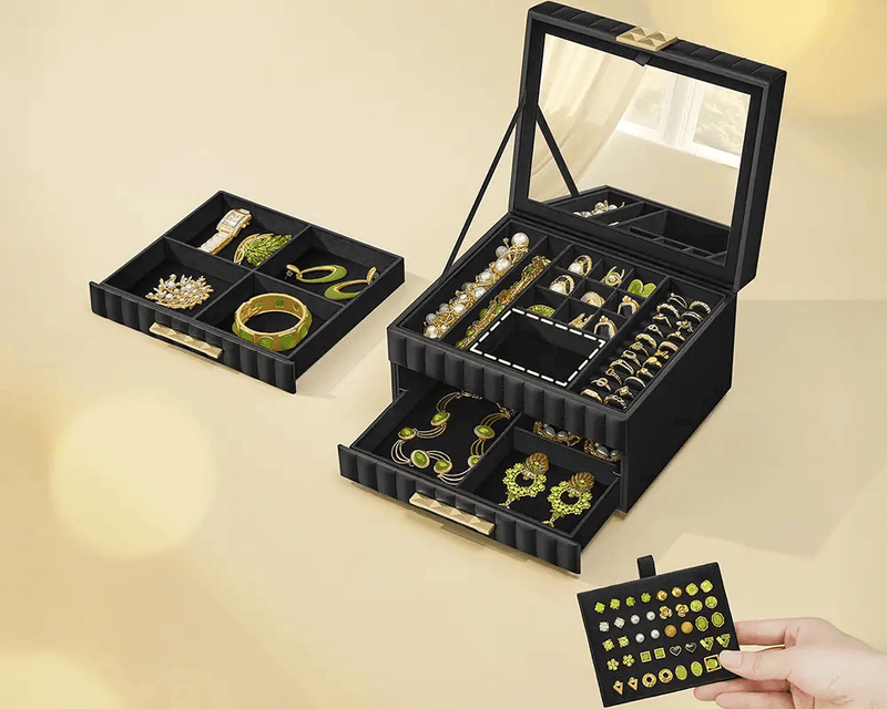 The Shopsite Jewellery-watches Jewellery Box with Mirror Jewellery Box with Mirror