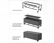 The Shopsite Home-living Storage Ottoman Bench Storage Ottoman Bench