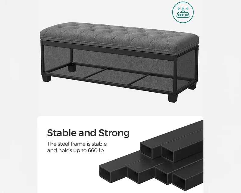 The Shopsite Home-living Storage Ottoman Bench Storage Ottoman Bench