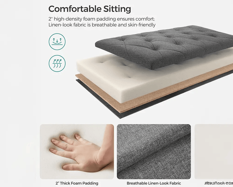 The Shopsite Home-living Storage Ottoman Bench Storage Ottoman Bench