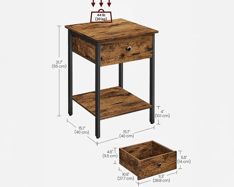 The Shopsite Home-living VASAGLE Bedside Table VASAGLE Bedside Table