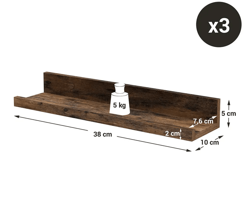The Shopsite Home-living VASAGLE Wall Shelf Floating Shelves VASAGLE Wall Shelf Floating Shelves
