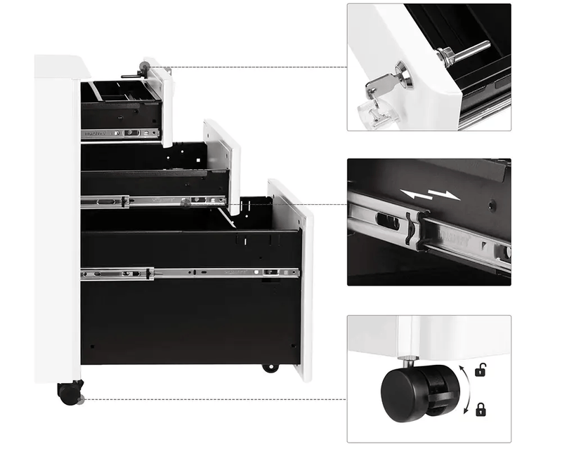 The Shopsite Business SONGMICS Office file Cabinet with Wheels File Organiser SONGMICS Office file Cabinet with Wheels File Organiser