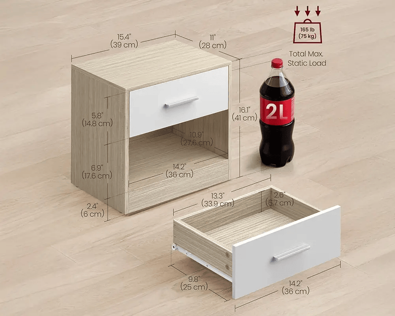 The Shopsite bedside table Bedside Table with Drawers Bedside Table with Drawers