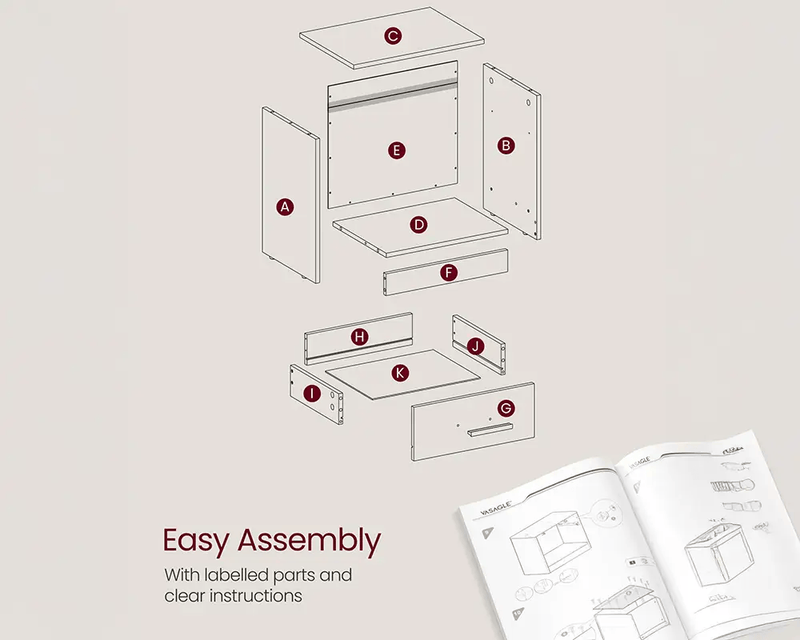 The Shopsite bedside table Bedside Table with Drawers Bedside Table with Drawers