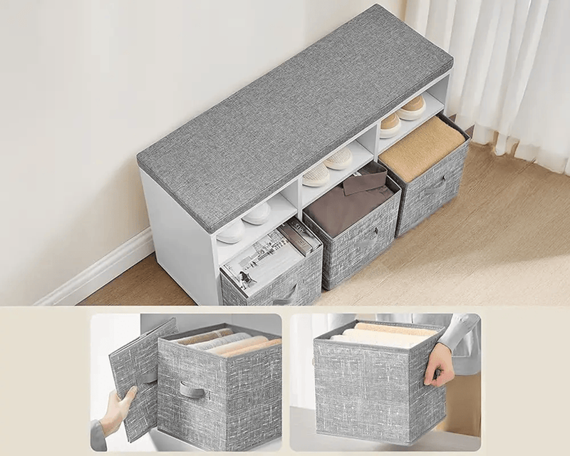 The Shopsite Home-living Vasagle Shoe Rack Bench Vasagle Shoe Rack Bench