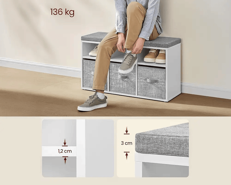 The Shopsite Home-living Vasagle Shoe Rack Bench Vasagle Shoe Rack Bench