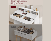 The Shopsite Home-living Dressing Table with Mirror Dressing Table with Mirror
