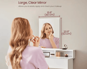 The Shopsite Home-living Dressing Table with Mirror Dressing Table with Mirror