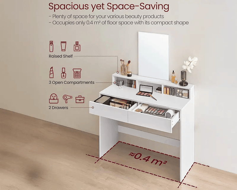 The Shopsite Home-living Dressing Table with Mirror Dressing Table with Mirror