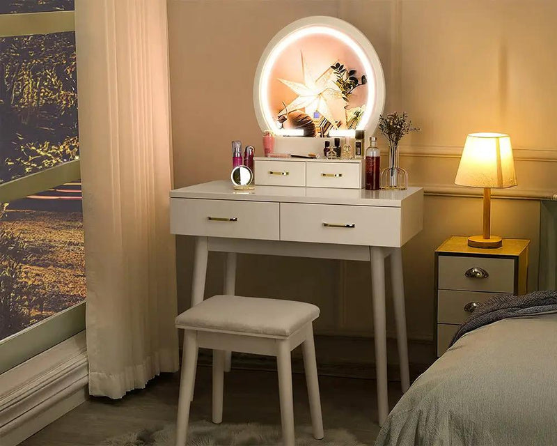 The Shopsite Home-living Dressing Table with Mirror and Storage Drawers Dressing Table with Mirror and Storage Drawers