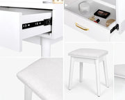The Shopsite Home-living Dressing Table with Mirror and Storage Drawers Dressing Table with Mirror and Storage Drawers