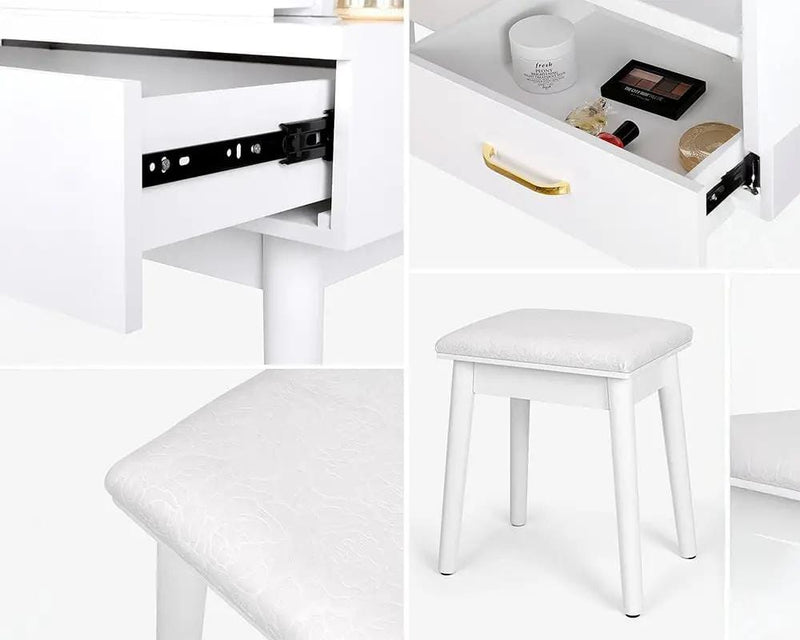 The Shopsite Home-living Dressing Table with Mirror and Storage Drawers Dressing Table with Mirror and Storage Drawers