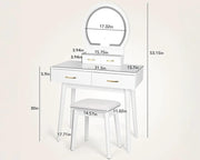 The Shopsite Home-living Dressing Table with Mirror and Storage Drawers Dressing Table with Mirror and Storage Drawers