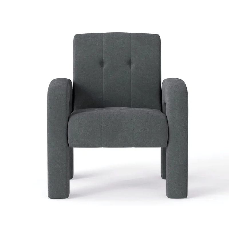 The Shopsite Sofa Modern 1 Seater Sofa Milan Charcoal Modern 1 Seater Sofa Milan Charcoal