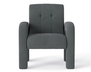 The Shopsite Sofa Modern 1 Seater Sofa Milan Charcoal Modern 1 Seater Sofa Milan Charcoal