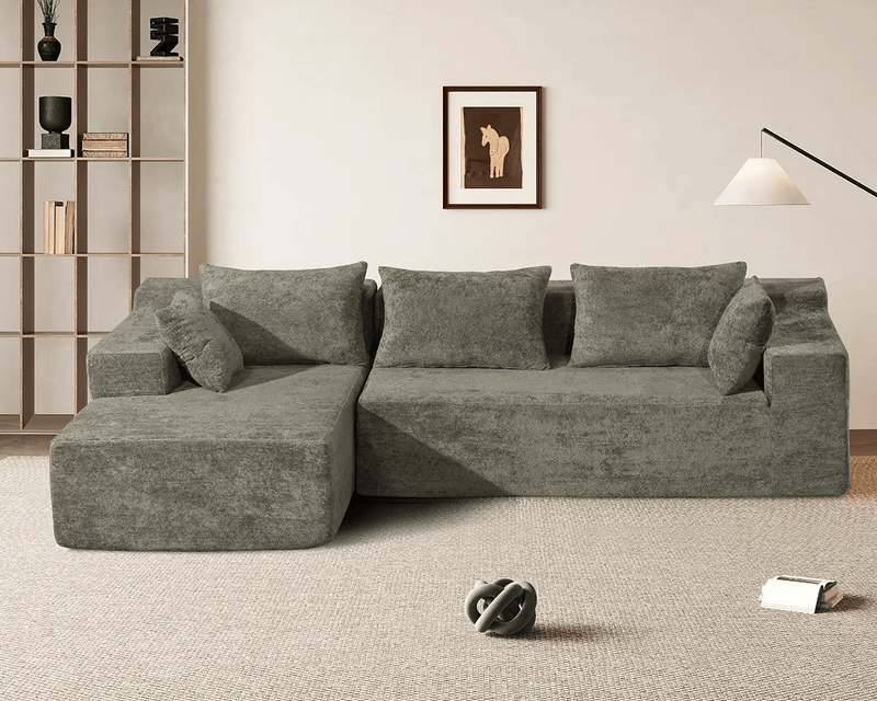 The Shopsite Sofa Compressed Sofa L-Shape Modular Sofa with Chaise Compressed Sofa L-Shape Modular Sofa with Chaise
