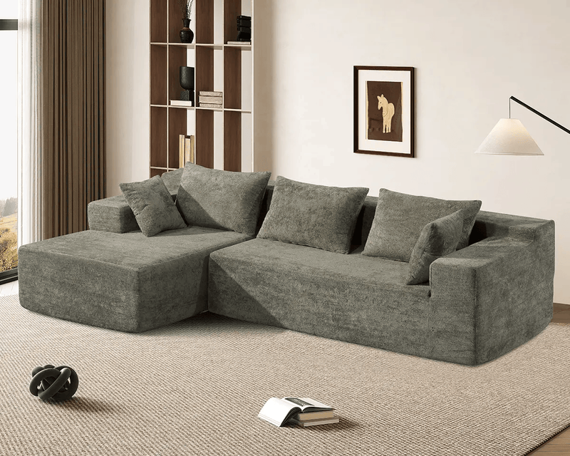 The Shopsite Sofa Compressed Sofa L-Shape Modular Sofa with Chaise Compressed Sofa L-Shape Modular Sofa with Chaise