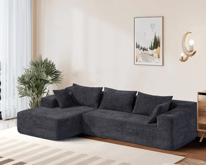 The Shopsite Sofa Compressed Sofa L Shape Modular Sofa with Chaise Compressed Sofa L Shape Modular Sofa with Chaise