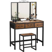 The Shopsite Home-living Dressing Table Vanity Table Set with Stool Dressing Table Vanity Table Set with Stool