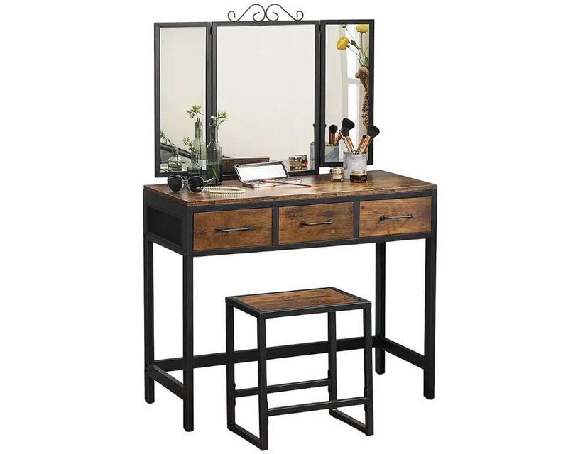 The Shopsite Home-living Dressing Table Vanity Table Set with Stool Dressing Table Vanity Table Set with Stool