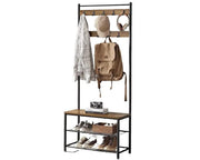 The Shopsite Home-living Wooden Coat Rack with Shelves Hooks by VASAGLE Wooden Coat Rack with Shelves Hooks by VASAGLE