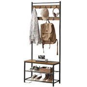 The Shopsite Home-living Wooden Coat Rack with Shelves Hooks by VASAGLE Wooden Coat Rack with Shelves Hooks by VASAGLE