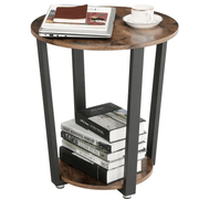 The Shopsite Home-living VASAGLE Side Table End Table Rustic Brown and Black VASAGLE Side Table End Table Rustic Brown and Black