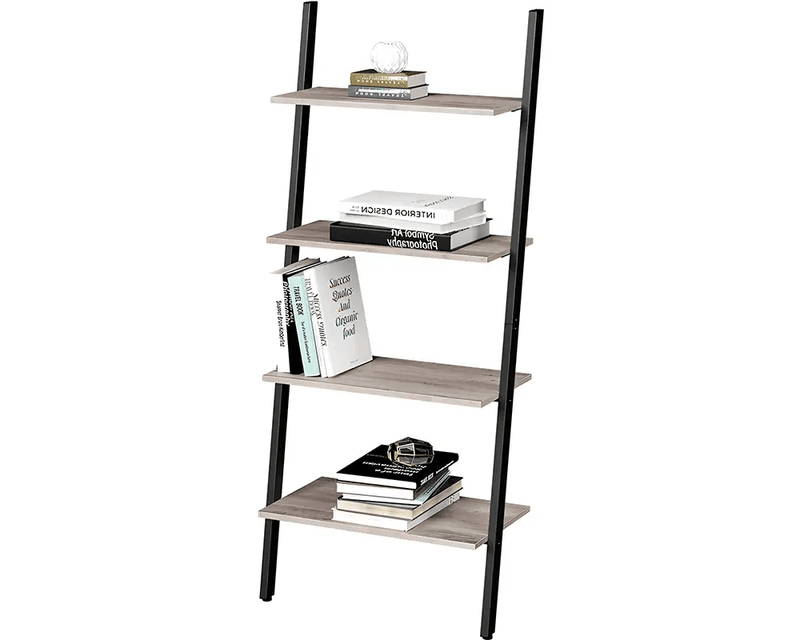 The Shopsite HOME-LIVING Leaning Wall Bookcase Rustic Brown Wood Plant Stand Leaning Wall Bookcase Rustic Brown Wood Plant Stand