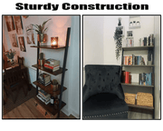 The Shopsite HOME-LIVING Leaning Wall Bookcase Rustic Brown Wood Plant Stand Leaning Wall Bookcase Rustic Brown Wood Plant Stand
