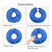 salelink.co.nz Unbranded Pet Dog Inflatable Cone Collar Medical Wound Soft S Blue Inflatable Dog E Collar For Wounds Recovery