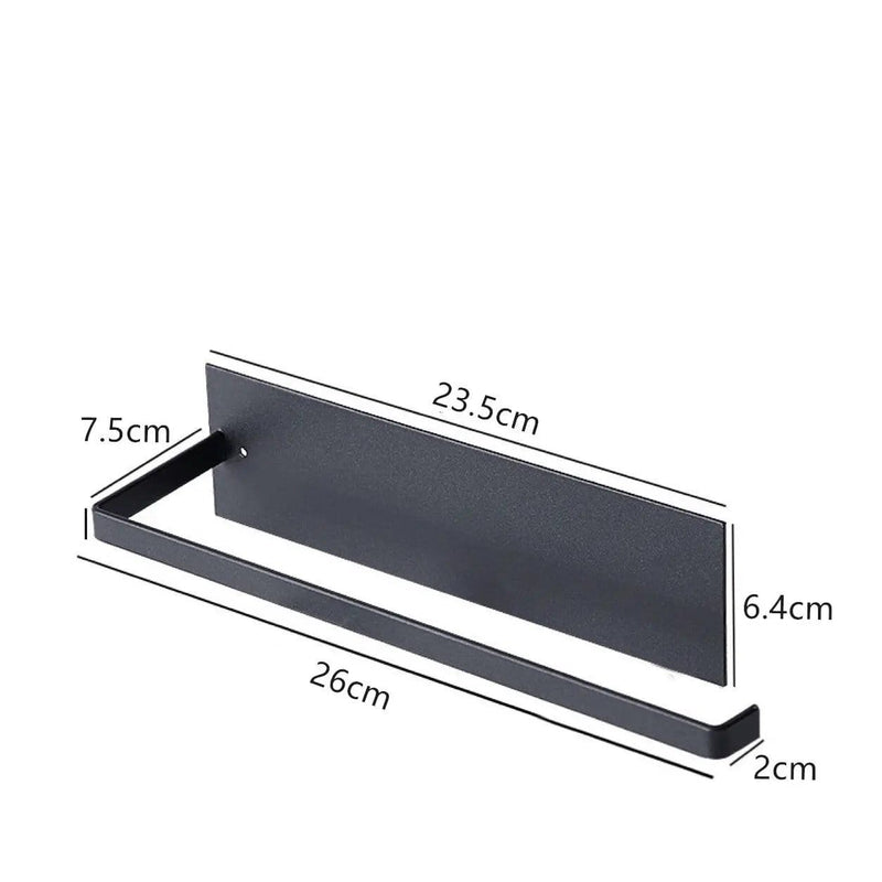 salelink.co.nz Unbranded Paper Towel Holder - Black Black Carbon Steel Under Cabinet Paper Towel Holder