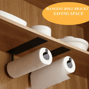 salelink.co.nz Unbranded Paper Towel Holder - Black Black Carbon Steel Under Cabinet Paper Towel Holder