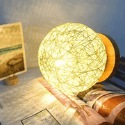 Rattan LED Table Desk Bedside Night Light Lamp 15cm – view 7