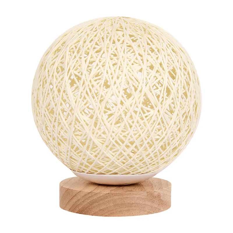 Rattan LED Table Desk Bedside Night Light Lamp 15cm – view 5