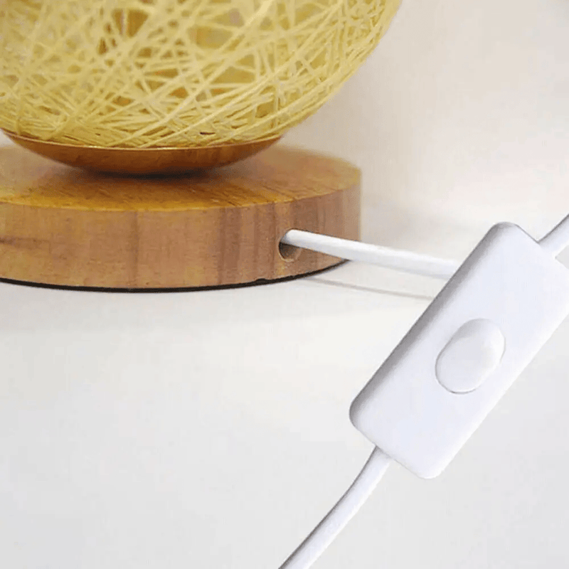 Rattan LED Table Desk Bedside Night Light Lamp 15cm – view 8
