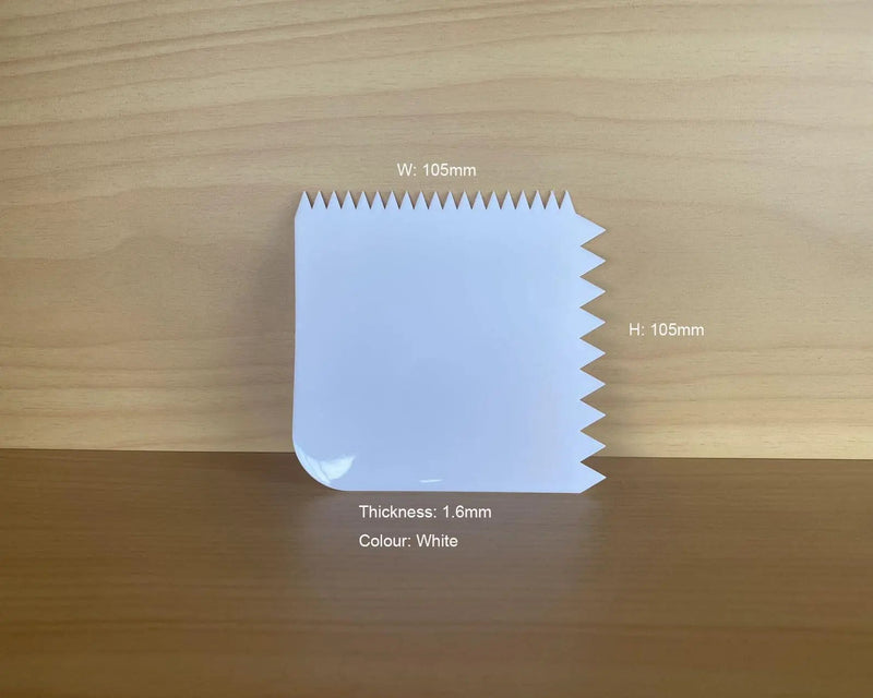 Epoxy Spreader / Plastic Scraper / Notch Adhesive Trowel - Perfect for River Table, Coffee Table, Table Top etc – view 1