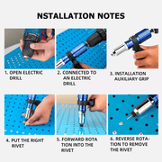 salelink.co.nz Unbranded Electric Rivet Gun Tool Adapter Electric Rivet Gun Tool Adapter | Action Outdoors NZ