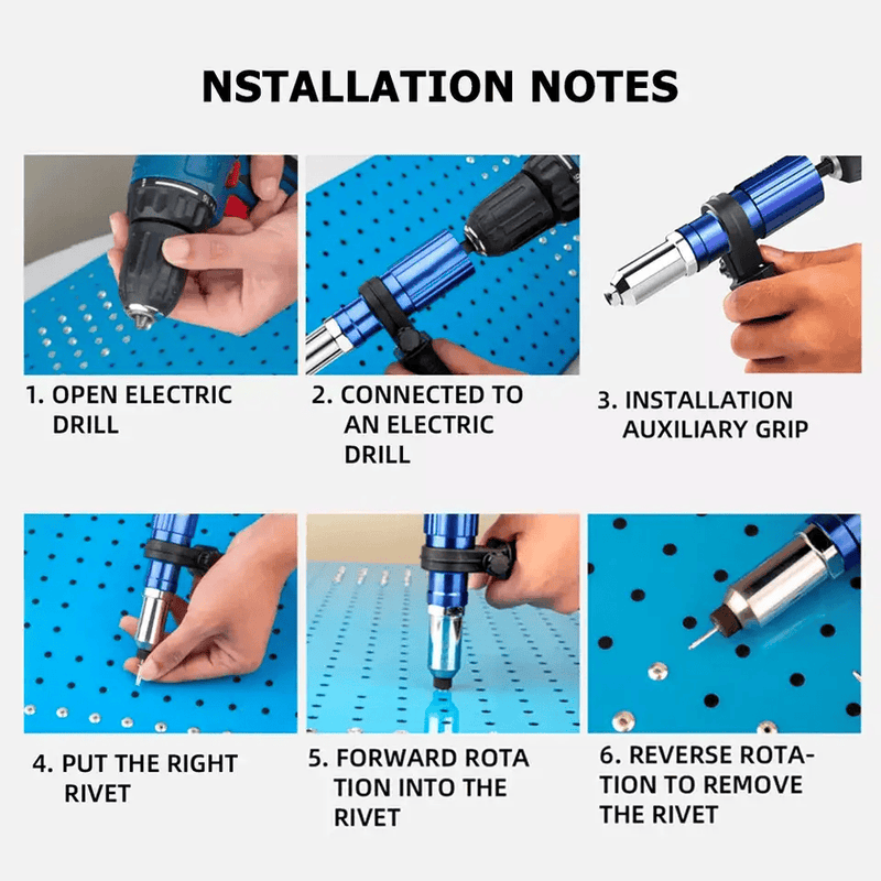 salelink.co.nz Unbranded Electric Rivet Gun Tool Adapter Electric Rivet Gun Tool Adapter | Action Outdoors NZ