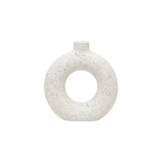 Cotton Textured Ceramic Ring Vase For Modern Home Decor – view 2