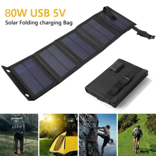 Foldable Solar Panel for Outdoor Travel - Portable Power Charger – view 4