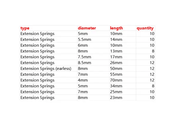 salelink.co.nz Unbranded 200pcs Spring Assortment Set 200Pcs Spring Assortment Set Kit for Hardware Projects