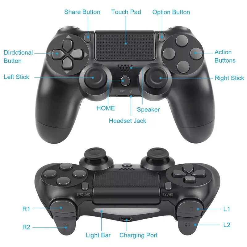 salelink.co.nz Unbranded PS4 Wireless Controller - Black PS4 Wireless Controller - Black | Action Outdoors NZ