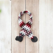 DogTreatNZ Cozy Knitted Dog Scarves With Pom Pom Tassels For Cold Weather Cozy Knitted Dog Scarves With Pom Pom Tassels