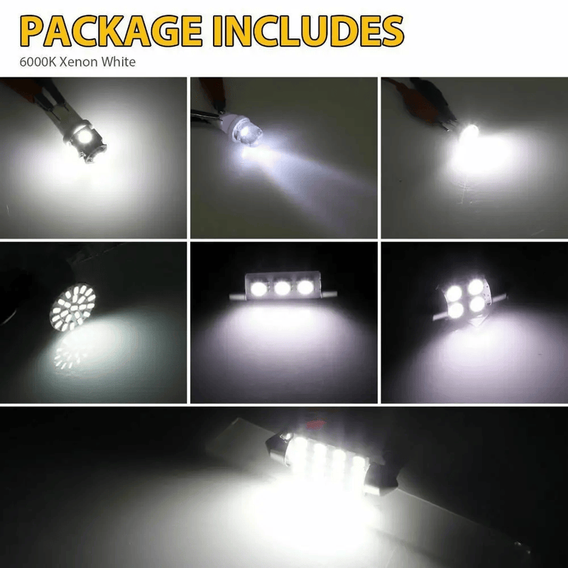 42Pcs Car Interior Combo LED Map Dome Door Trunk Light Bulbs White – view 6