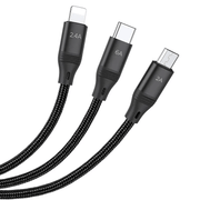 3in1 Charging Cable Type C Lightning Micro USB – view 2