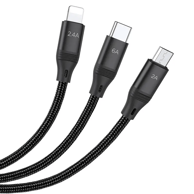 3in1 Charging Cable Type C Lightning Micro USB – view 2