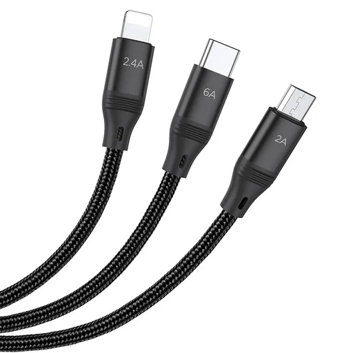 3in1 Charging Cable Type C Lightning Micro USB – view 2